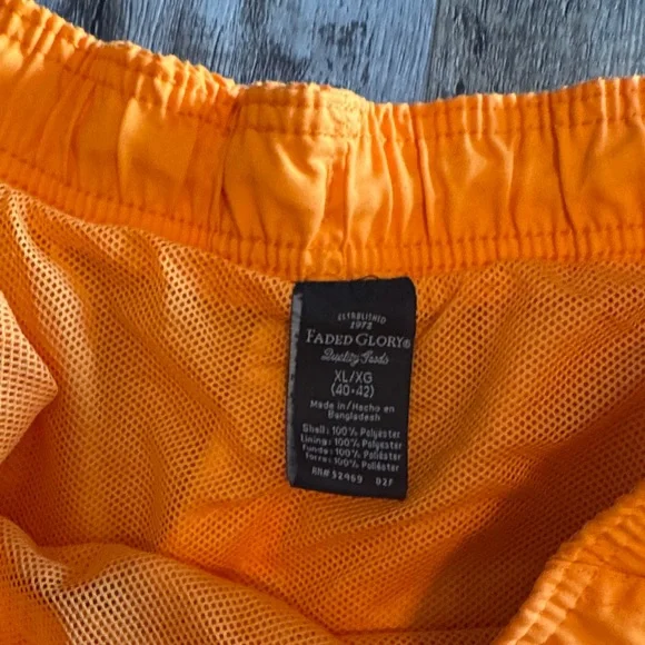 Faded Glory Neon Orange Swim Trunks - Picture 4 of 4